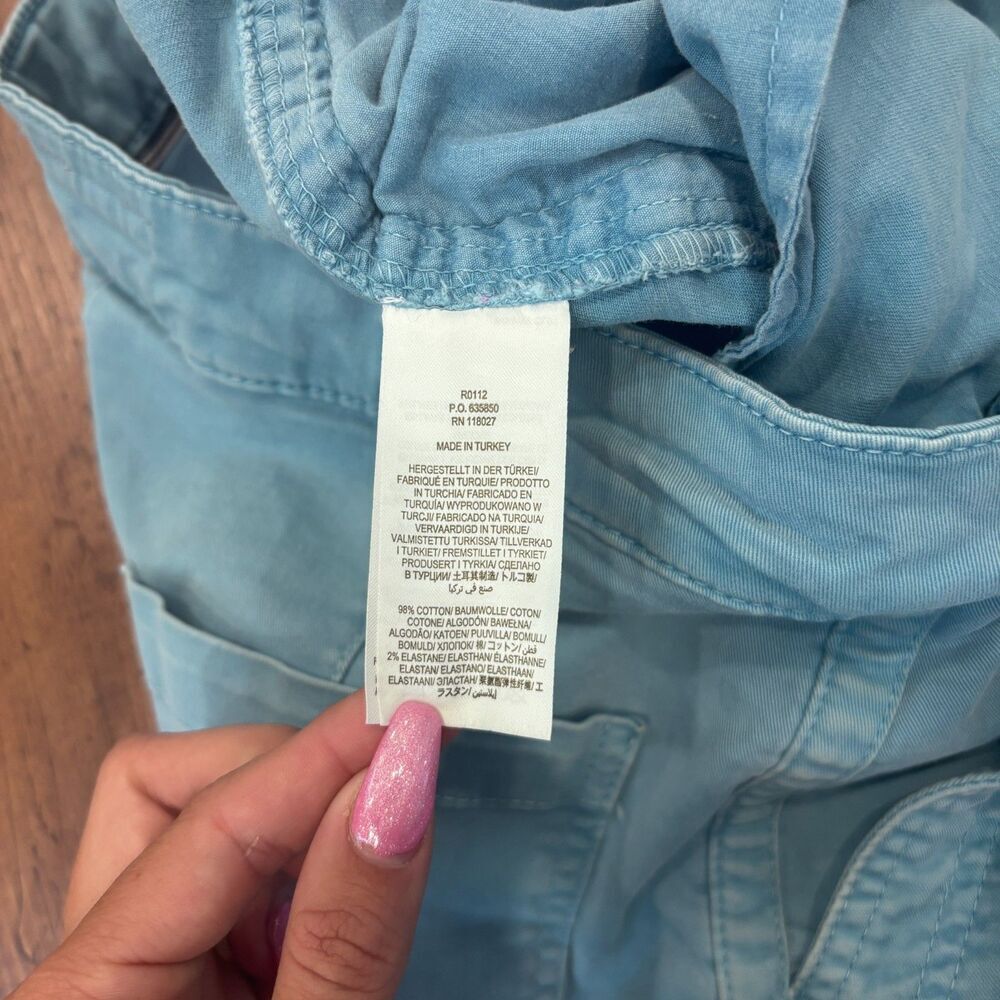 Boden Denim Shorts Women Light Blue High Rise Pockets Button Size 8 / 4" Inseam - Picture 5 of 8